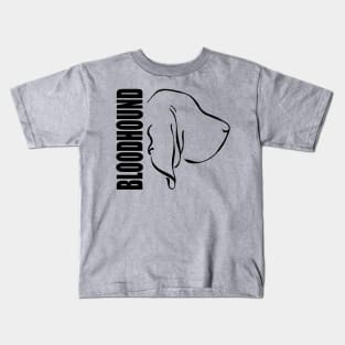 Bloodhound profile dog lover gift Kids T-Shirt